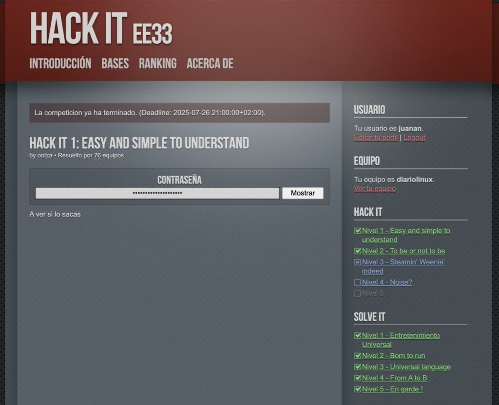 HackIt 2025 Level 1 - Challenge overview