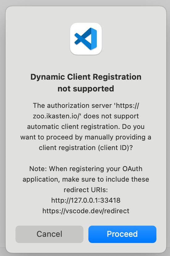 Problema con Dynamic Client Registration